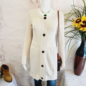 Lily McNeal organic cotton soft knit cardigan